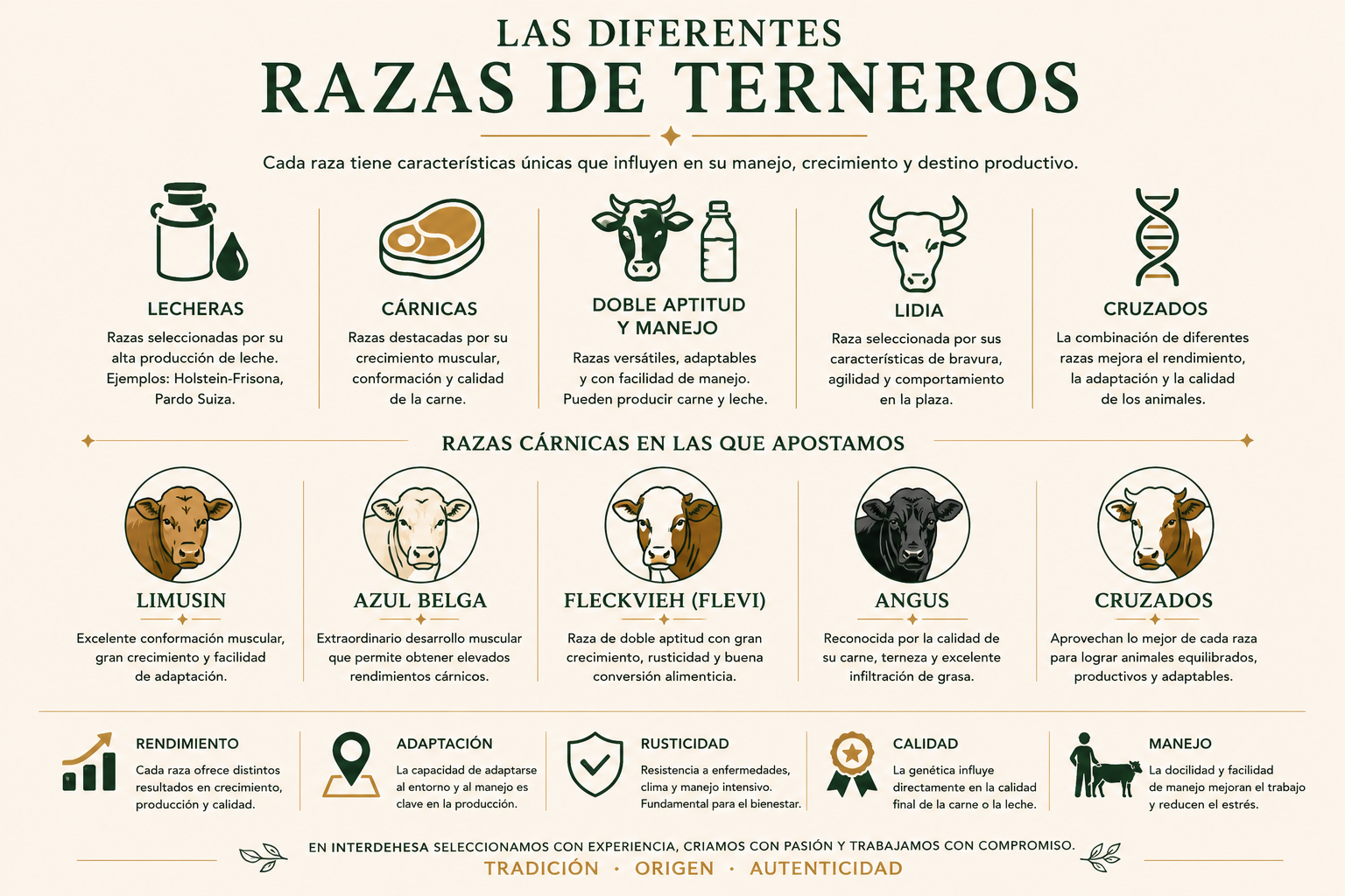 Las diferentes razas de terneros y su importancia en la ganadería